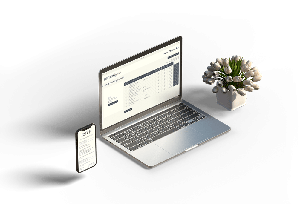 Gestor de webs de bodas creado por Letter2you.
