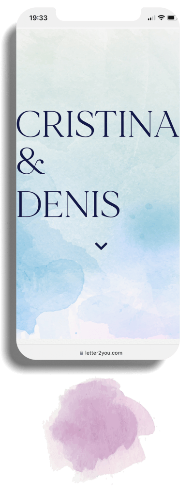 Portada de sitio web de boda estilo Acuarela